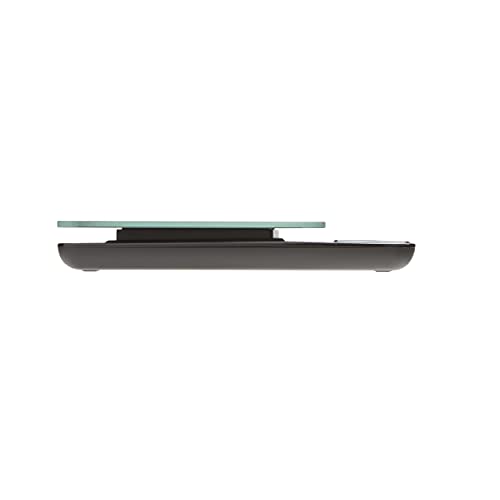 Taylor Glass Top Food Scale with Touch Controls, 11 lb Capacity, Sleek Black Design for Precision Food Measurement in Grams and Ounces