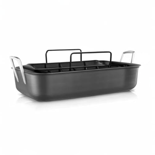 Calphalon Premier Hard-Anodized Nonstick 16In Roasting Pan With Rack, Metallic