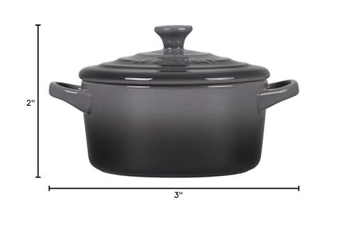 Le Creuset Stoneware Mini Round Cocotte, 8 oz., Oyster
