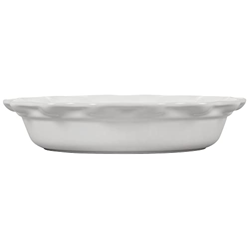 Le Creuset Stoneware 9" Heritage Pie Dish, White