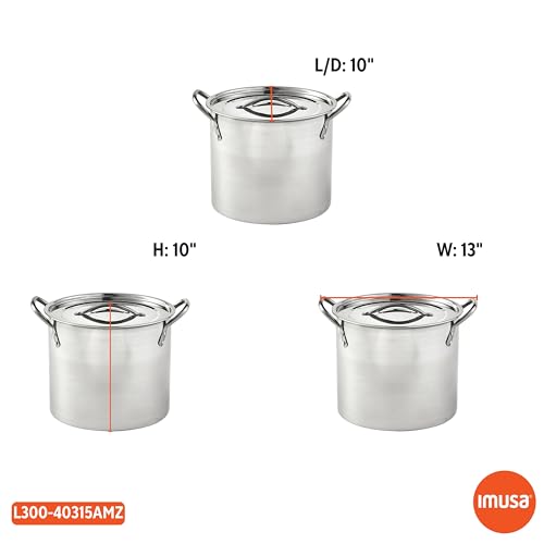 IMUSA 12 Quart Stainless Steel Stock Pot with Lid
