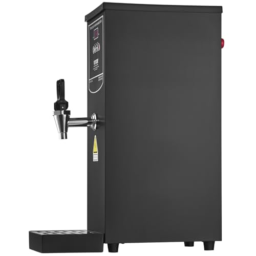 VEVOR Commercial Water Boiler, 10L Electric Hot Water Dispenser with 316 Stainless Steel Heating Tube, 1500W Step-by-step Fast Heating 50L/H Hot Water Boiler, for Coffee Tea Restaurant Office