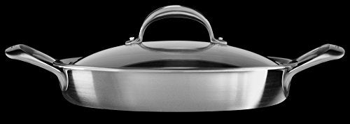 KitchenAid KC2C35BRST 5-Ply Copper Core 3.5 quart Braiser with Lid - Stainless Steel, Medium, Stainless Steel Finish