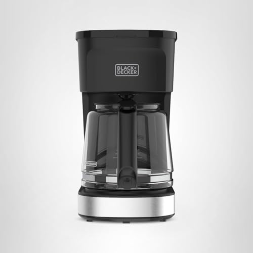 BLACK+DECKER CAFÉCRAFT 12-Cup Coffee Maker, One-Switch Drip Coffeemaker with Vortex Showerhead Technology, Sneak-A-Cup, Keep Warm Function, Stainless Steel