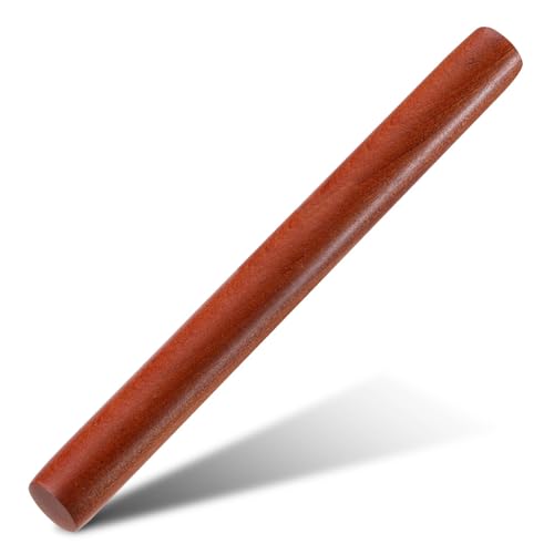 KinShare 17-inch Wood Rolling Pin, Non-Stick Rolling Pin for Baking, Natural Sapele Dough Roller for Pizza, Fondant, Pie, Cookie, Pastry, Essential Kitchen Tool