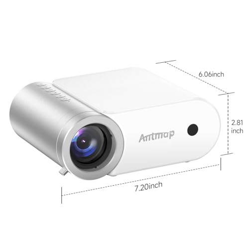 Mini Projector With WiFi and Bluetooth, 400 ANSI Portable Mini Projectors for iPhone, Native 1080P 4K Support Home Theater for Outdoor, 200” Display for Smartphone/HDMI/USB/TV Stick
