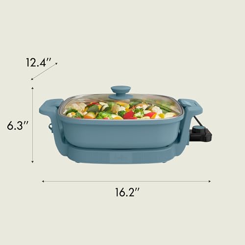 bella Fits-Anywhere™ SAUTE Make & Take Skillet, Non-Toxic, Ceramic, Surf
