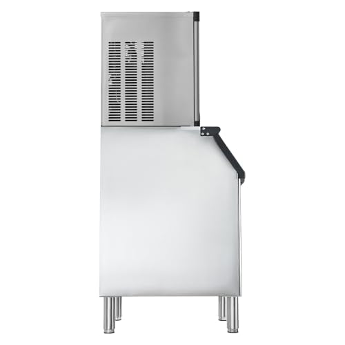 VEVOR Commercial Ice Maker Machine, 300LBS/24H Ice-Making Machine, Ice Maker with 300LBS Stainless Steel Storage Bin, Auto Self-Cleaning, and Touchscreen, for Bar Cafe Restaurant Business