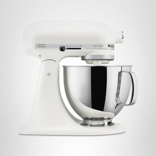 KitchenAid Artisan Series 5 Quart Tilt Head Stand Mixer, KSM150PS, Porcelain White