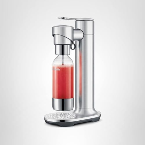 Breville BCA800BSS InFizz Fusion Sparkling Water and Beverage Carbonator, CO2 Cylinder Not Included, Brushed Stainless Steel