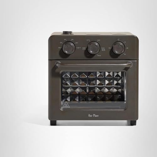 Our Place Wonder Oven | 6-in-1 Stainless Steel Air Fryer Toaster Oven Combo with Basket, Rack, Pan & Tray | Compact 13 QT Countertop Capacity - Toast, Roast, Bake, Reheat, Broil & Steam | Char