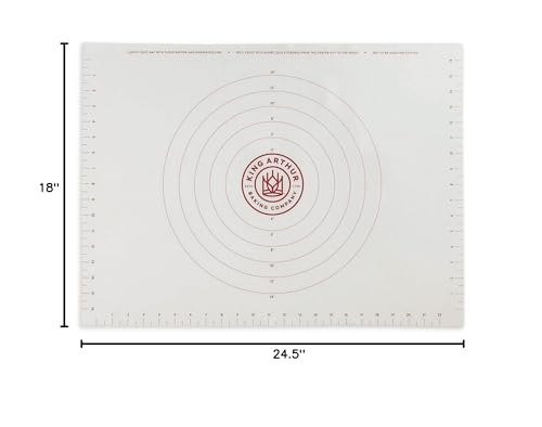 King Arthur Baking Company Rolling Mat, Non-Slip Non-Stick Silicone Baking Mat, For Kneading, Rolling, And Measuring Dough