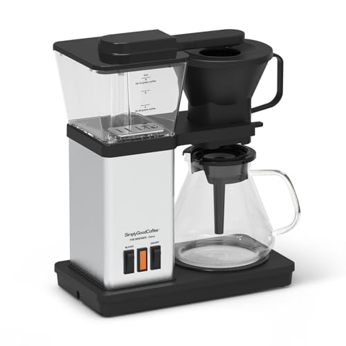 SimplyGoodCoffee Coffee Maker/Coffee Machine. 8 Cup Automatic Drip Pour Over Coffee Brewer. Easy To Use, Durable Stainless, Gold Cup Standard