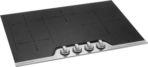 Frigidaire Professional FPIC3077RF 30" ADA Compliant Induction Cooktop with 4 Elements, PowerPlus Induction Technology, SpacePro Bridge Element, and Knob Controls: Stainless Steel