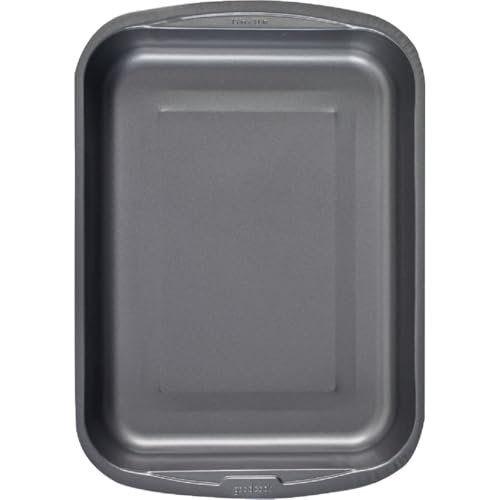 Goodcook Everyday Nonstick Roast Pan, Metal Utensil-Safe Easy Clean Dishwasher Safe Rectangle Roaster, 11.5x15.5-Inch, Silver