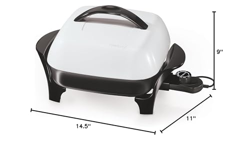 Presto 06620 11-Inch Electric Skillet,Black/White