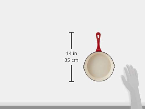 Crock Pot Artisan 8 Inch Enameled Cast Iron Round Skillet, Scarlet Red