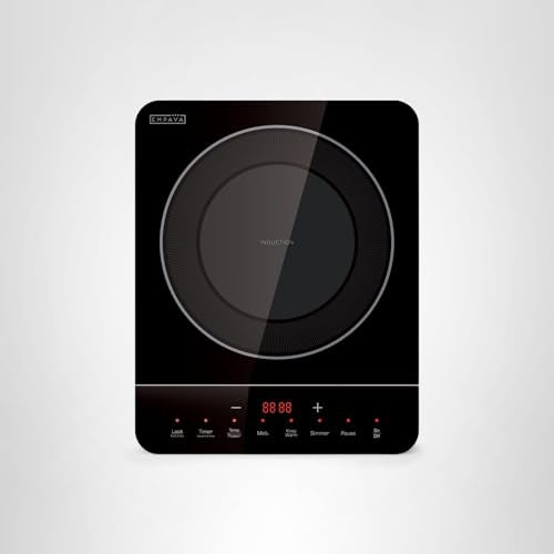 Empava Portable Induction Hot Plate Cooktop, Countertop Electric Stove with Single Burner, 3 Preset Modes, Shatterproof Glass Top, 110~120V Plug-In for Kitchen, RV, and Outdoor Camping