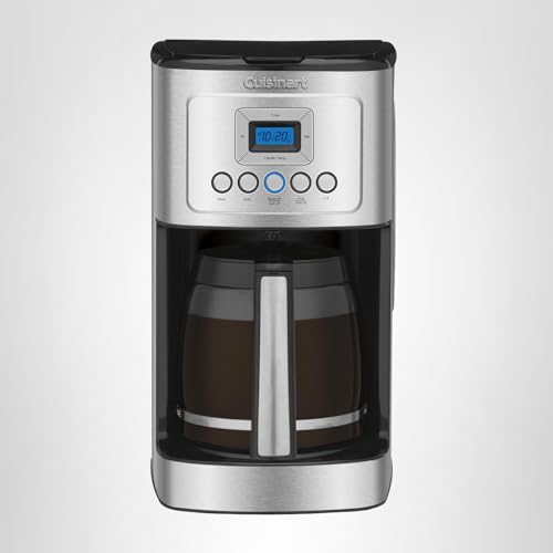 Cuisinart 14-Cup Coffee Maker, Programmable PerfecTemp Glass Carafe Coffee Machine with 1-4 Cup Setting, Brew Strength Control and Pause, Stainless Steel, DCC-3200NAS