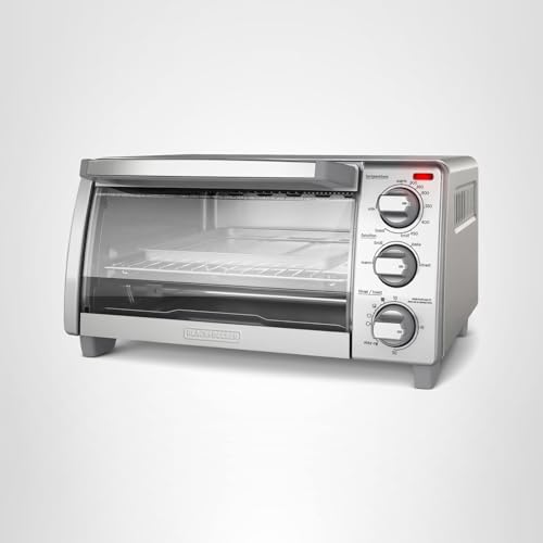 BLACK+DECKER 4-Slice Toaster Oven with Natural Convection, Stainless Steel, TO1760SS (TO1760SST-1)