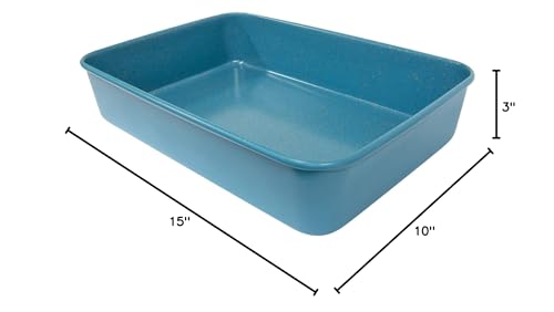 casaWare 15 x 10 x 3-Inch Ultimate Series Commercial Weight Ceramic Coated Non-Stick Lasagna/Roasting Pan (Blue Granite)