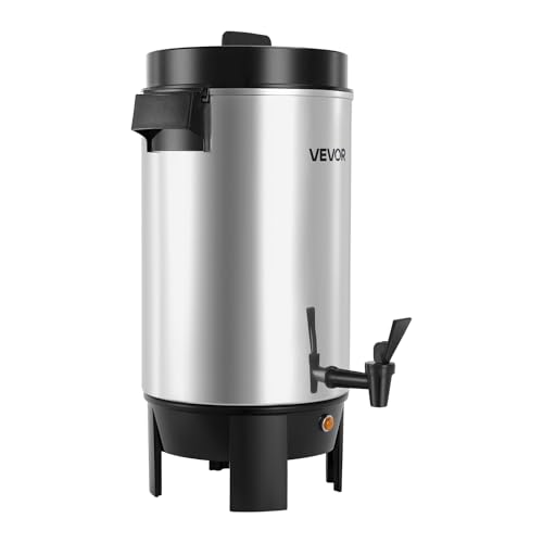 VEVOR Commercial Coffee Urn, 40 Cups, 6.3 qt 1090W Hot Beverage Dispenser