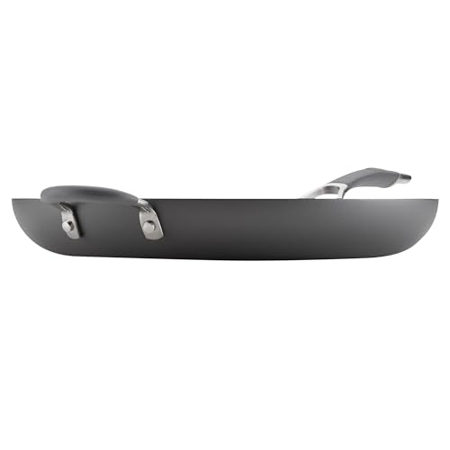 Circulon - 83906 Circulon Radiance Hard Anodized Nonstick Frying Pan / Fry Pan / Hard Anodized Skillet with Helper Handle - 14 Inch Large Skillet, Gray