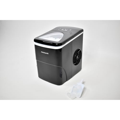Frigidaire, 26 Lbs Portable Compact Icemaker, Ice Making Machine, Black, White, Medium