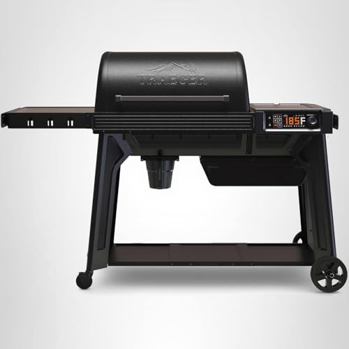 Traeger Grills Woodridge Pro Electric Wood Pellet Grill and Smoker, 970 Sq. In., Outdoor Pellet Smoker Grill with Digital Sensor and Side Shelf, Wi-FIRE Technology, Super Smoke Mode, TFB97JLH