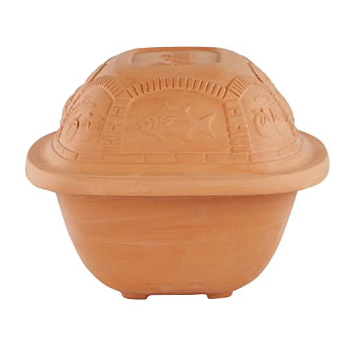 Eurita Clay Roaster, 3 Quart, 2.8 litres, Non-Stick Earthenware, Toxin-Free, Healthy Clay Pot Cooking, Versatile Cooking Dutch Oven, Digital Recipe and Instructions Included