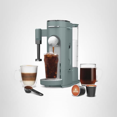 Ninja Pods & Grounds Specialty Single-Serve Coffee Maker, K-Cup Pod Compatible, Built-In Milk Frother, 6-oz. Cup to 24-oz. Travel Mug Sizes, Iced Coffee Maker, 1550 watts, Sage Green, PB051SG