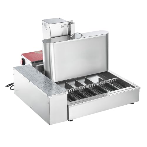 VEVOR Commercial Automatic Donuts Machine, 6 Rows Donuts Making Equipment, 360 pcs/hour Electric High Power Doughnut Maker, Stainless Steel Frying Auto Fryer, with Intelligent Control