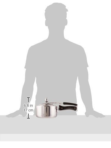 Hawkins 2 Litre Classic Pressure Cooker, Best Inner Lid Cooker, Small Cooker, Silver (CL20)