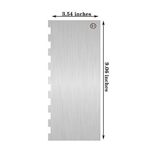 Cake Scraper Smoother Cake Decorating Supplies Kit 9 Inch Metal Bench Scraper for Baking Buttercream Smoother for Cakes Stainless Steel Frosting Cake Comb Edge Side Jagged Comb for Cream Cake