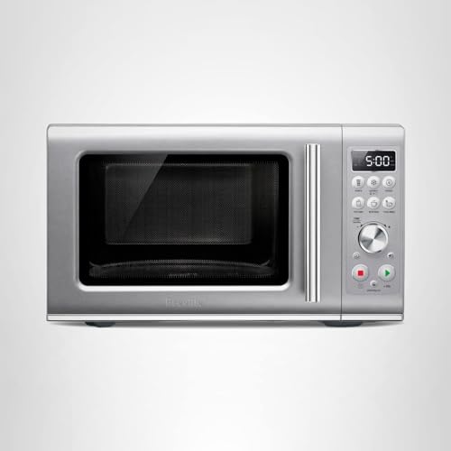 Breville BMO650SIL Compact Wave Soft Close Countertop Microwave Oven, Silver