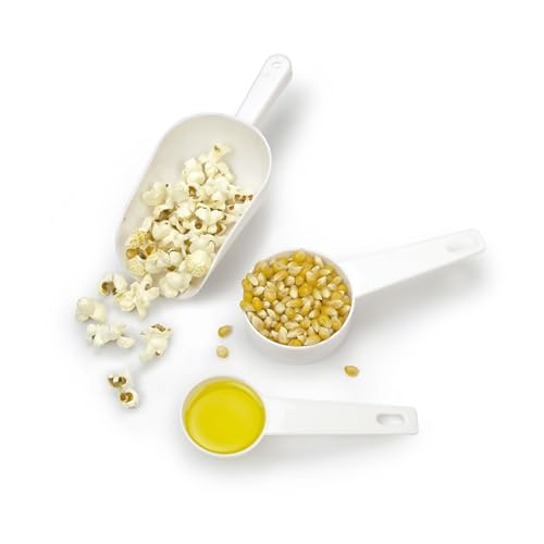 West Bend Stir Crazy Movie Theater Popcorn Popper, Gourmet Popcorn Maker Machine with Nonstick Popcorn Kettle, Measuring Tool and Popcorn Scoop for Popcorn Machine, 4 Qt., Black