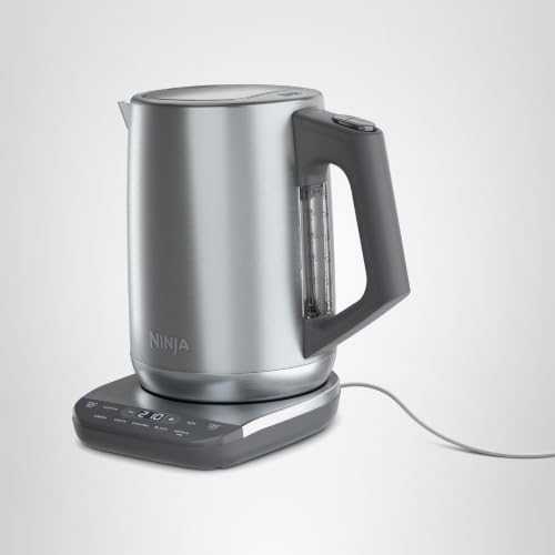 Ninja KT200 Precision Temperature Electric Kettle, 1500 watts, BPA Free, Stainless, 7-Cup Capacity, Hold Temp Setting, Silver