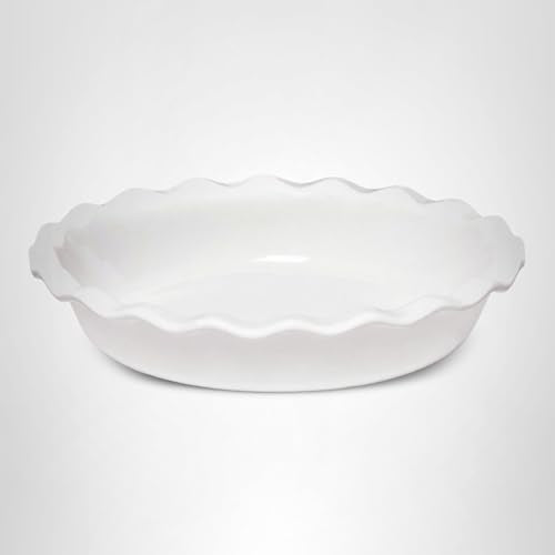 Emile Henry Made In France 9 Inch Pie Dish, White