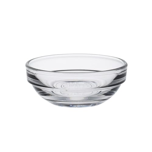 Duralex Made In France Lys Stackable Glass Bowl (Set of 4), 1 oz., 2.3 Inches, Clear