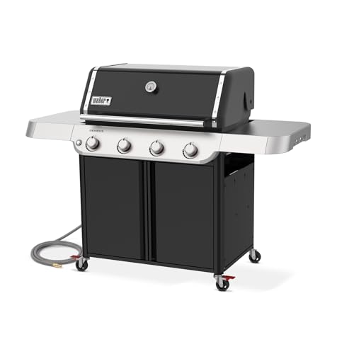Weber Genesis E-415 Natural Gas Grill for Outdoor Grilling, 4 Burners, Black