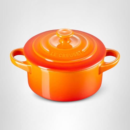 Le Creuset Stoneware Mini Round Cocotte, 8 oz., Flame