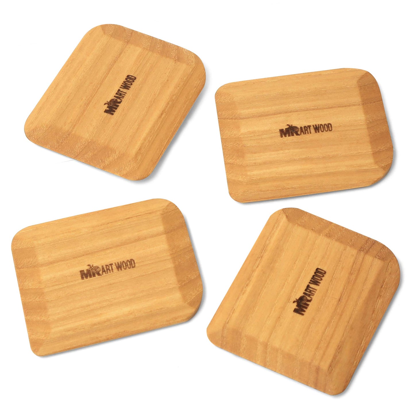 4 Pcs Wooden Pot & Pan Scrapers | Premium Ash Wood, Non-Scratch, Food-Safe | Ergonomic, Non-Toxic, Easy to Clean | Ideal for Baking and Dish-Safe - CookCave