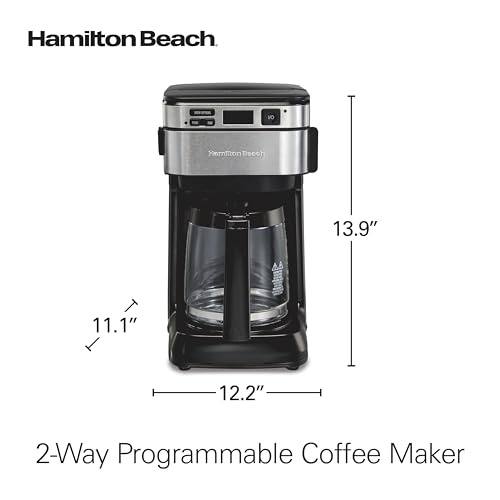 Hamilton Beach 12 Cup Programmable Coffee Maker, FrontFill Drip Coffee Maker