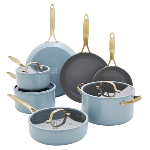 GreenPan Jewel Pro 11 Piece Cookware Set (Blue)