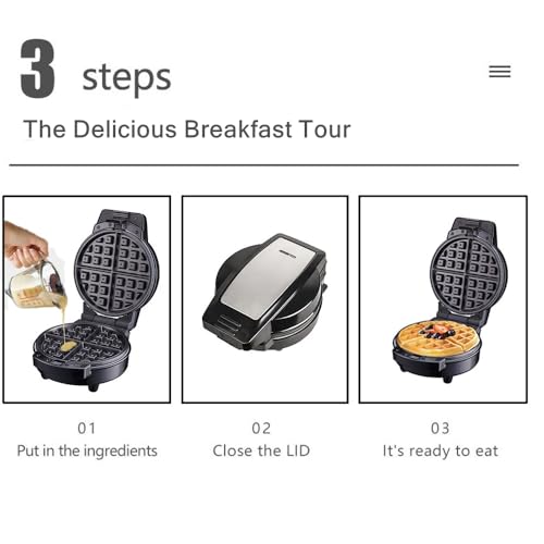 KOLENSA Donut Maker, 3 in 1 Electric Cartoon Snack Cake Machine,Waffle Sandwich Detachable Dessert Toaster, with 3 Removable Interchangeable Non Stick Plates, Breakfast Afternoon Tea Use