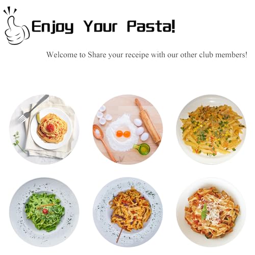 PHITTIS Electric Pasta Machine, Automatic Pasta Maker Machine Electric with 8 Discs for Spaghetti & Fettucine and More, Easy-to-Clean Noodle Maker with Measuring Cup, Cleaning Scraper, Black