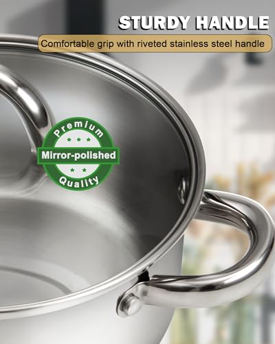 Cook N Home 8 Quart Stainless Steel Stockpot with Lid