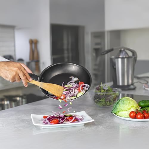 7 Piece Aluminum Non Stick Cookware Set with Glass Lids Black