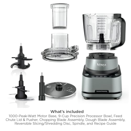 Ninja PrecisionPro Food Processor & Dough Mixer, 1000PW, 9-Cup, BZ601