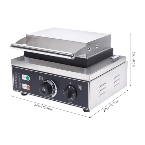 Rocoreny Mini Donut Maker, Pancakes Maker Machine,1550W Electric Commercial Waffle Donut Machine Double-Sided Heating 50-300℃ Non-Stick Coating For Professional Kitchen, Bakery, Dessert Shop (12Holes)